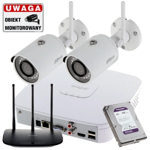 Monitoring domu WiFi 2 kamery 4MPx IPC-HFW1435S-W-0280B-S2 Detekcja ruchu
